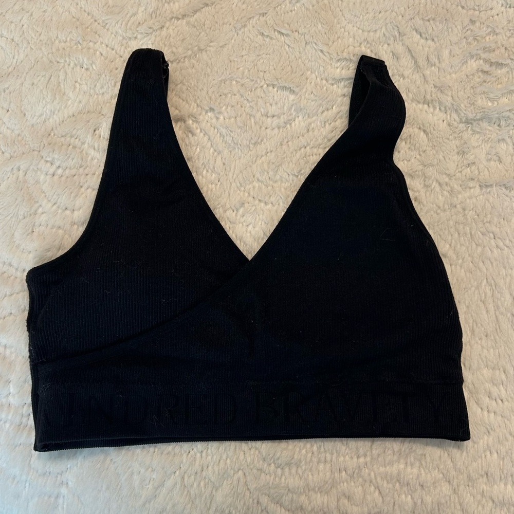 Kindred Bravely Nursing Bra Pregnancy Maternity Adjustable Small Black nylon